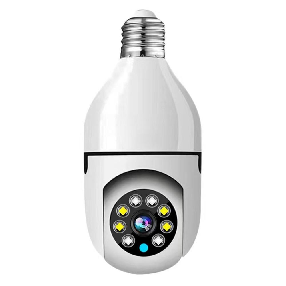 1080P Wireless Light Bulb Monitor Camera 2MP WiFi Smart Camera White |   Wireless Wifi & IP Security Cameras Home Security System White