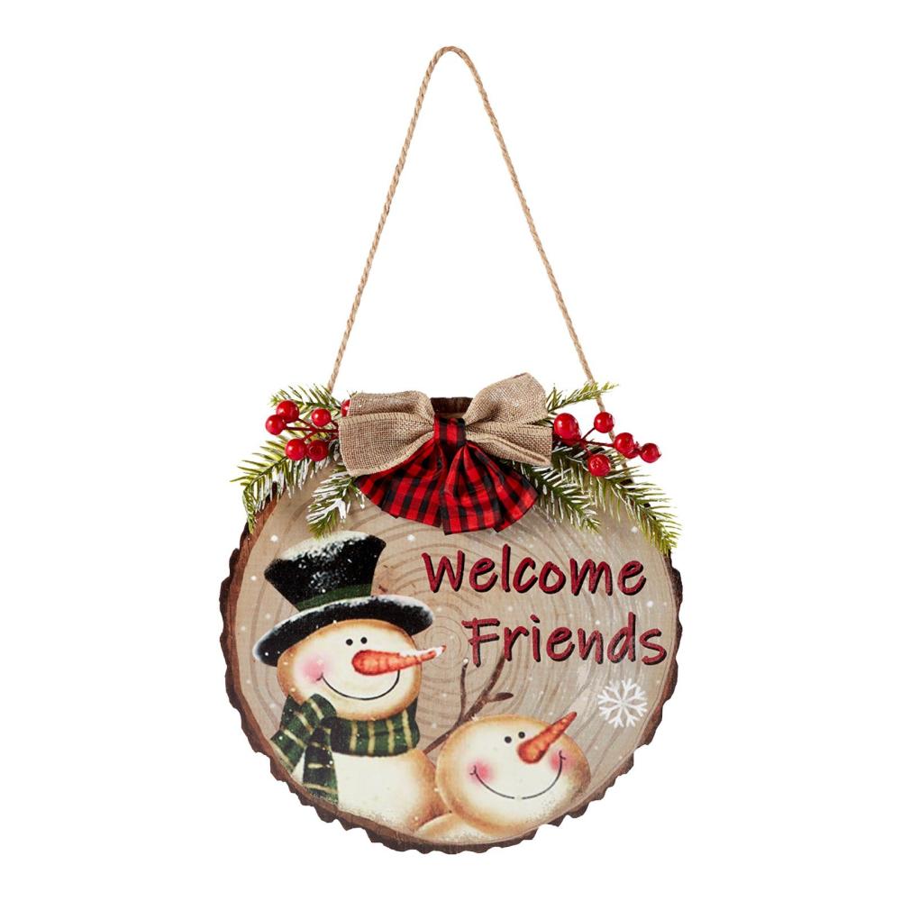 12 Inch Snowman Christmas Wood Hanging Sign  Merry Christmas Front Door Sign Wreath Door Hanger Sign for Wall Rustic Farmhouse Party Decoration  |   Small Appliances Kitchen & Dining Small Appliances