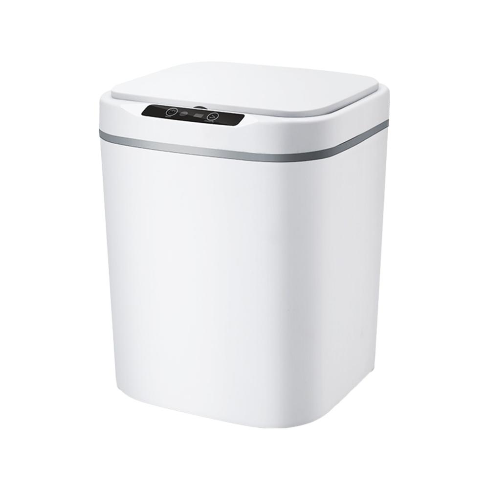 15L Touch-free Smart Knock Induction Trash Bin Infrared Motion Sensor Garbage Can White1 |   Smart Home System Smart Home System Smart Home System