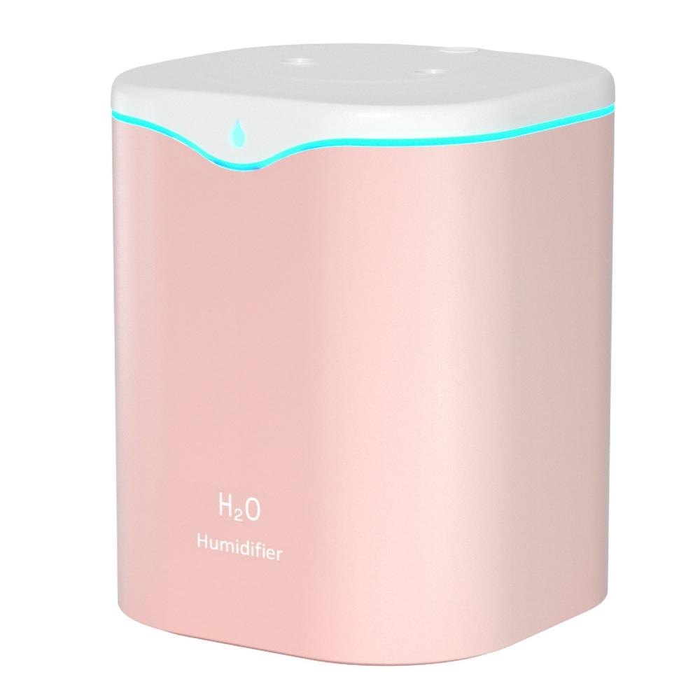 2L Double Spray Humidifiers with LED light Cool Mist Auto Shut-Off Humidifier Pink |   Smart Home System Smart Home System Pink