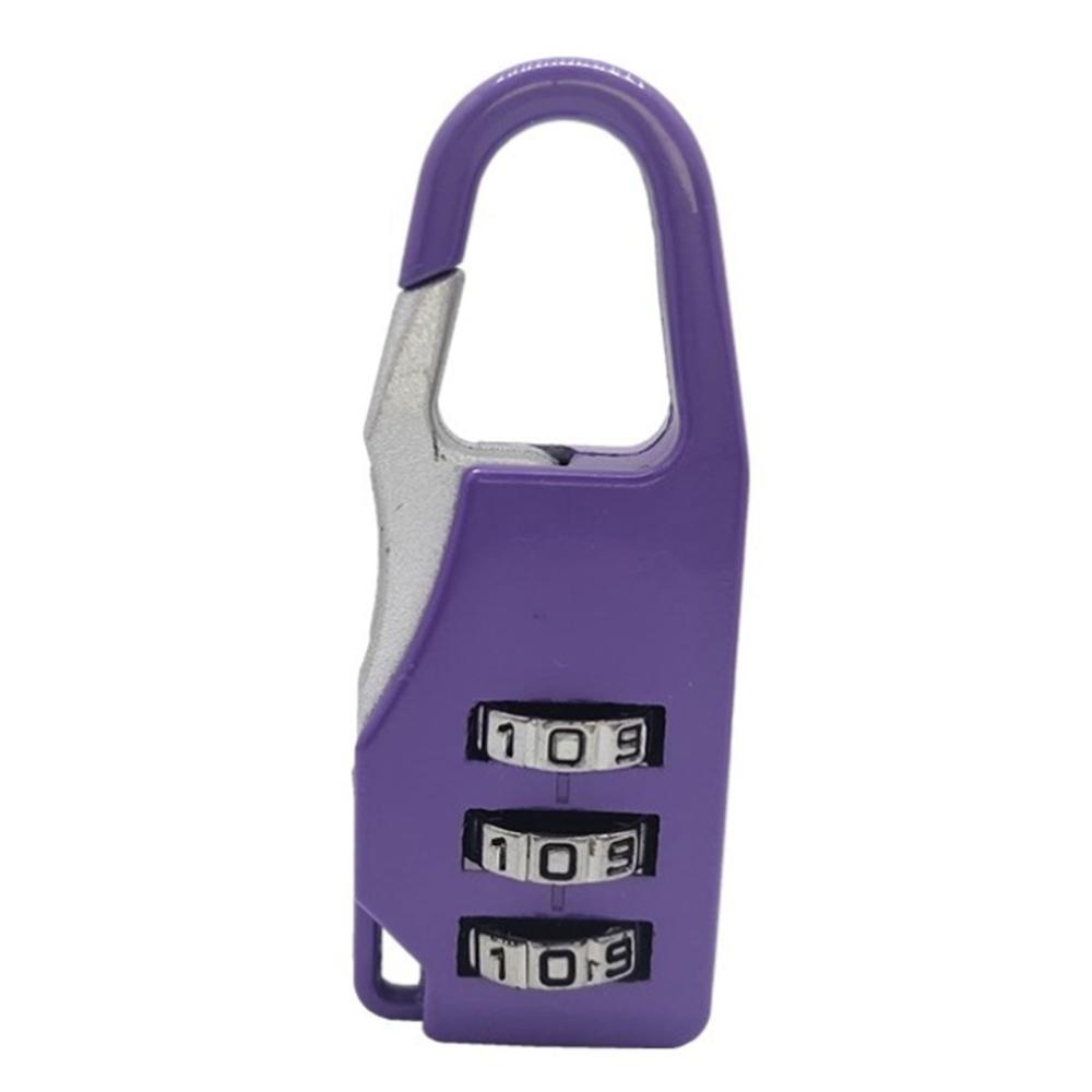 3 Dial Digit Number Code Password Combination Padlock Purple |   Access Control Systems Access Control Systems Access Control Systems