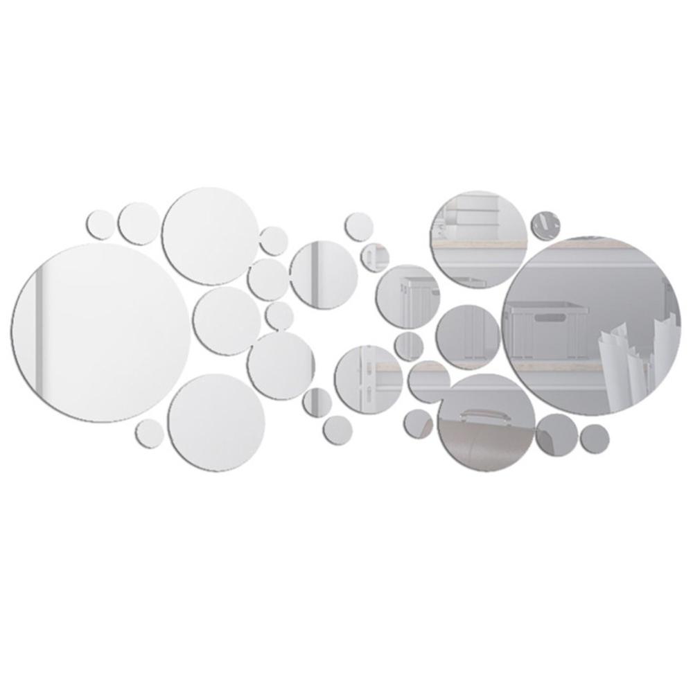 30PCS Mirror Wall Decals Silver |   Smart Home System Smart Home System Silver