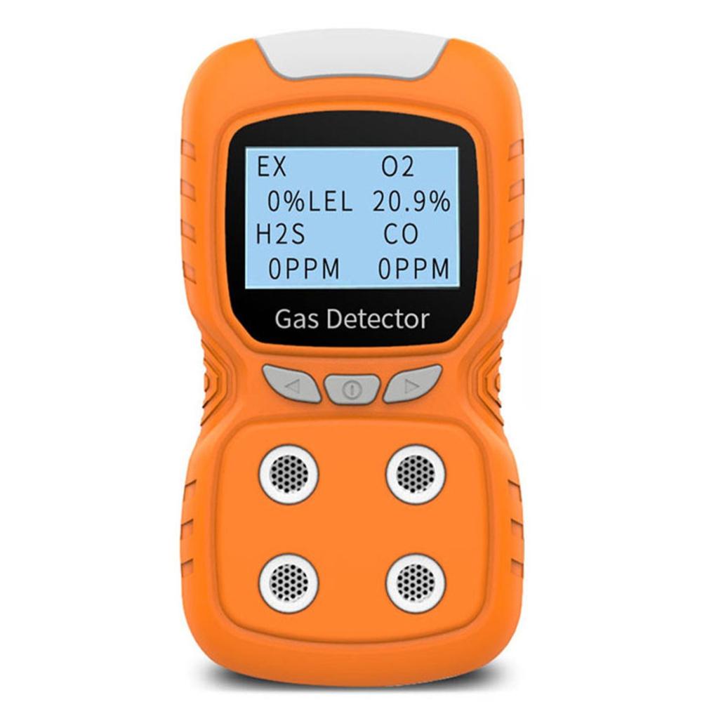 4-Gas Monitor Meter Tester Analyzer Portable Gas Detector CO Monitor Digital Toxic Gas Detector Rechargeable LCD Display Sound Light Vibration Alarm Air Quality Tester Orange |   Smart Home System Smart Home System Orange