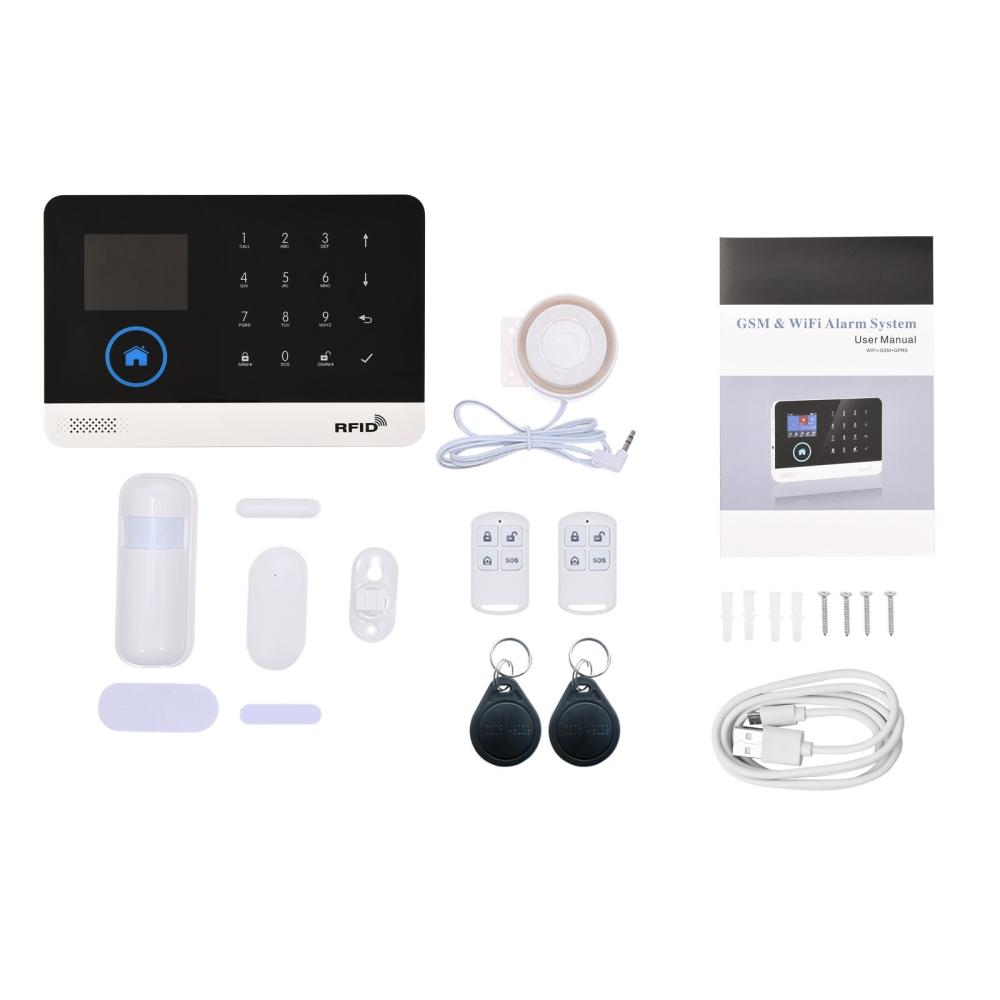 433MHz Wireless WIFI + 4G Auto-dial Alarm Security System LCD Display Door Sensor PIR Motion Sensor Phone APP Remote Control  |   Smart Home System Smart Home System Smart Home System