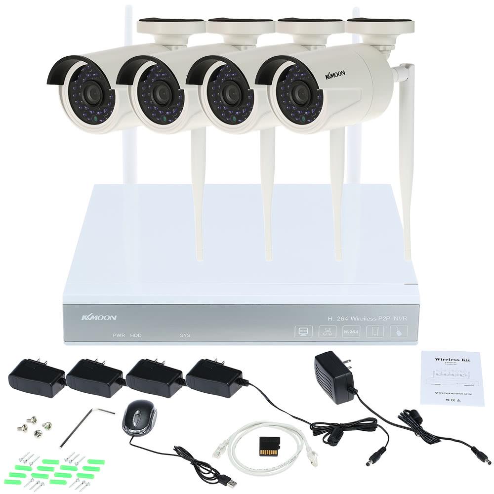 4CH Channel HD Video Recorder + 4pcs Megapixels IP Camera  |   Wireless Wifi & IP Security Cameras Home Security System Wireless Wifi & IP Security Cameras