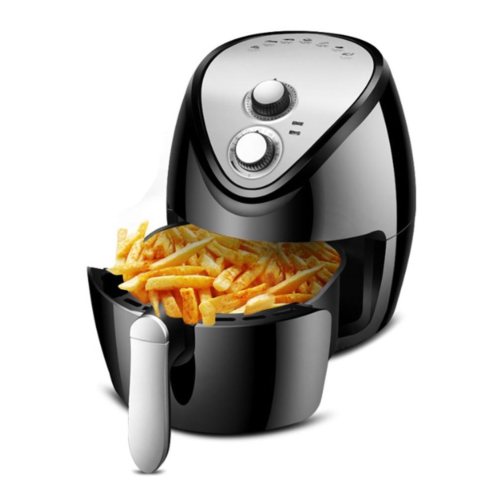 Air Fryer A New Generation of Smart Fume Free Household 1300W High Power 5.5L Large Capacity Electric Fryer French Fries Machine Black |   Small Appliances Kitchen & Dining Black