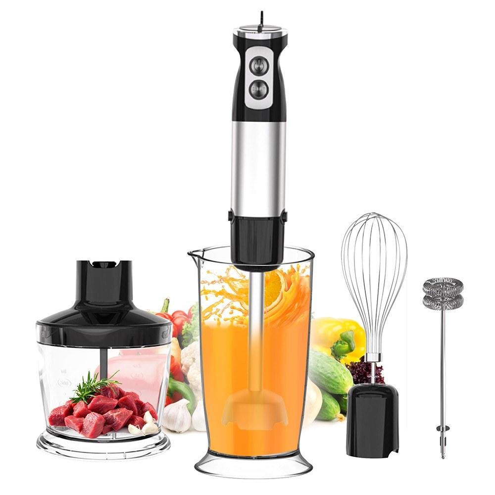 Blender Five Pieces Home 600W Big Power Cooking Machine Handheld Whisk Crush Rod Grinding Cup Meat Grinder Bowl Combination Food Supplement Juicer White |   Small Appliances Kitchen & Dining Small Appliances