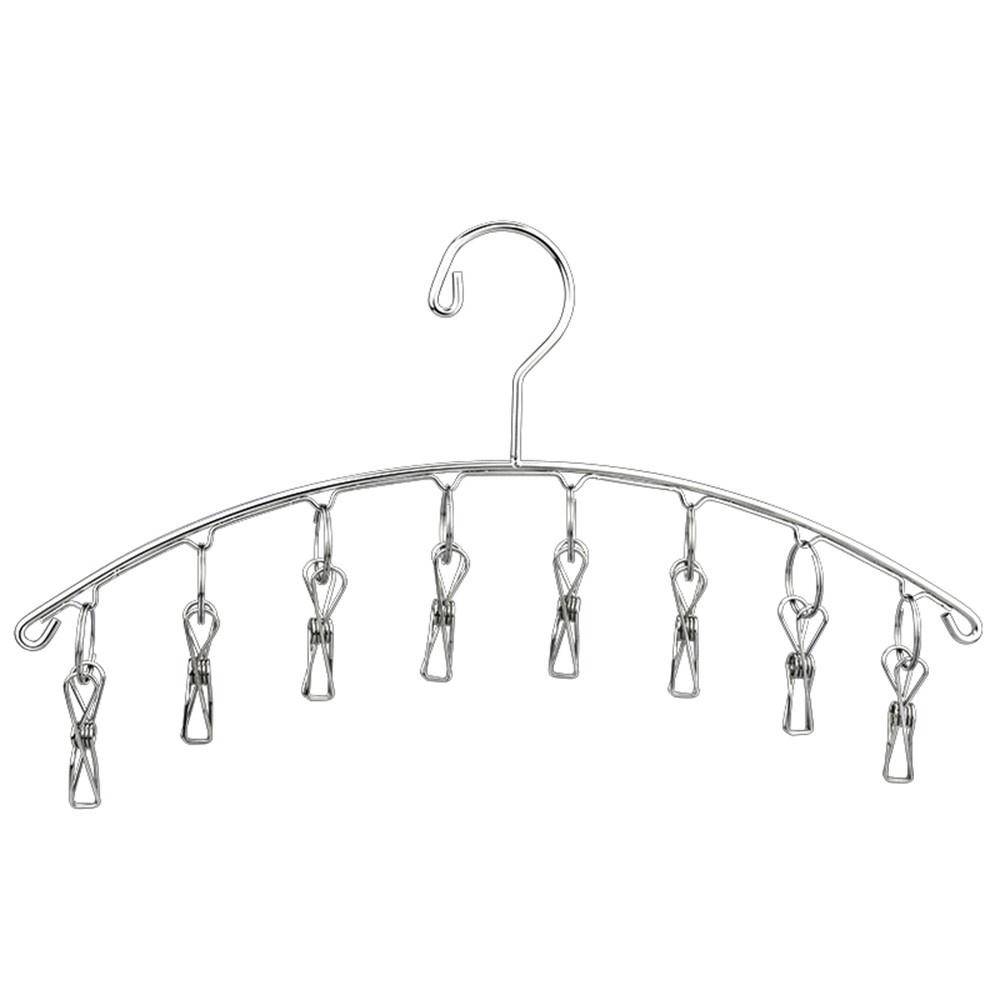 Clothes Hanger 6 Clips Stainless Steel Silver |   Smart Home System Smart Home System Silver