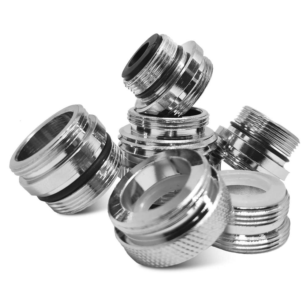 Deal cheapest 6Pcs Brass Tap Adapters Multiple Size Kitchen Tap Adapter Garden Hose Connector Can be installed in your kitchen sink or garden hose. It is easy to clean and install. Silver |   Small Appliances Kitchen & Dining Silver