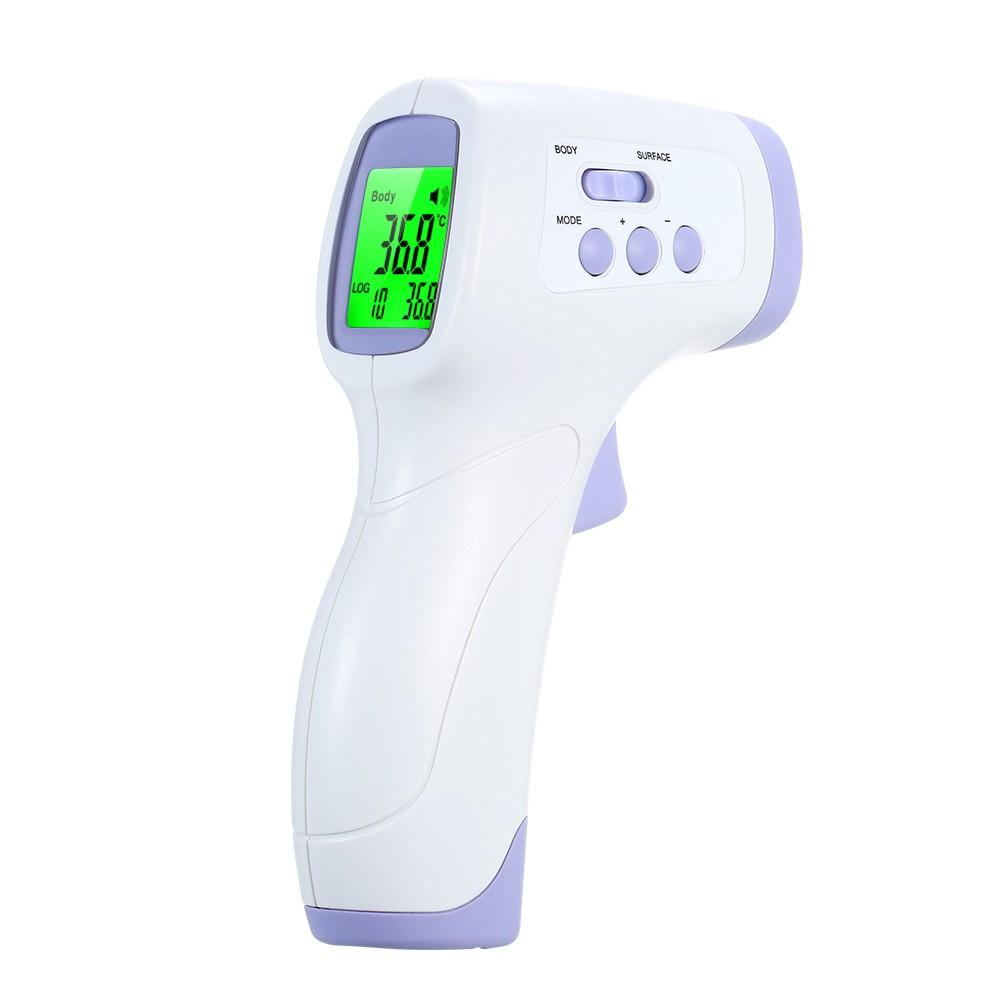 Digital Infrared Thermometer LCD Backlight Display Non-contact IR Forehead Ear Thermometers Body Surface Temperature Measurement for Baby Kids Adults Home Office Purple |   Health Monitors & Testing Health Monitors & Testing Health Monitors & Testing