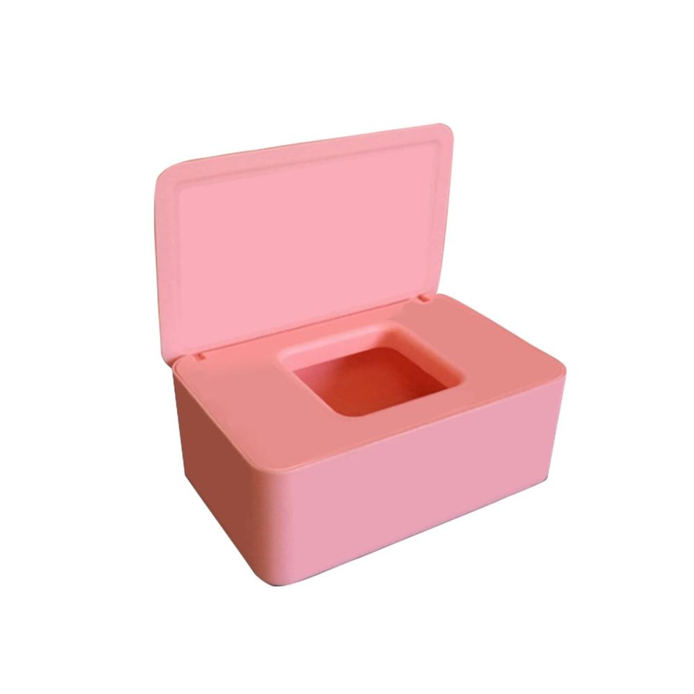 Disposable Mask Storage Box Dust-proof Flip Cover Mask Box Wet Tissue Case with Lid Portable for Home Work Outdoor Pink |   Smart Home System Smart Home System Pink