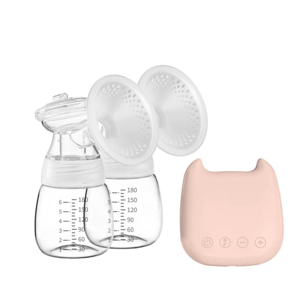 Electric Breast Pump Portable Automatic Double Breast Pump Set Pink |   Smart Home System Smart Home System Pink