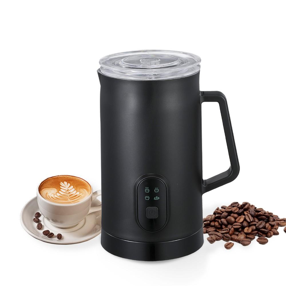 Electric Milk Frother 4-in-1 400W 580ml/19.61oz Hot and Cold Milk Foamer Silent Operation Anti Slip Stainless Steel Milk Steamer for Latte Cappuccinos Macchiato Hot Chocolate Milk Black |   Small Appliances Kitchen & Dining Black