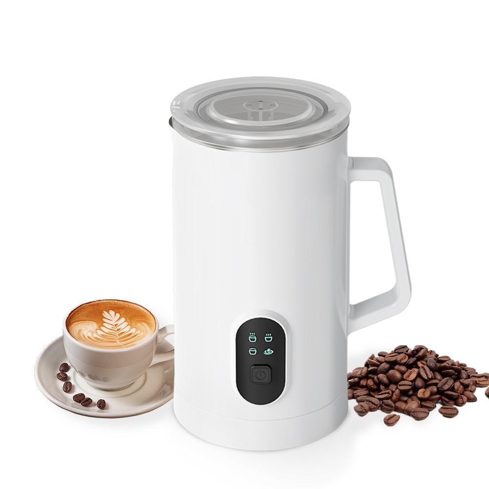 Electric Milk Frother 4-in-1 400W 580ml/19.61oz Hot and Cold Milk Foamer Silent Operation Anti Slip Stainless Steel Milk Steamer for Latte Cappuccinos Macchiato Hot Chocolate Milk White |   Small Appliances Kitchen & Dining Small Appliances