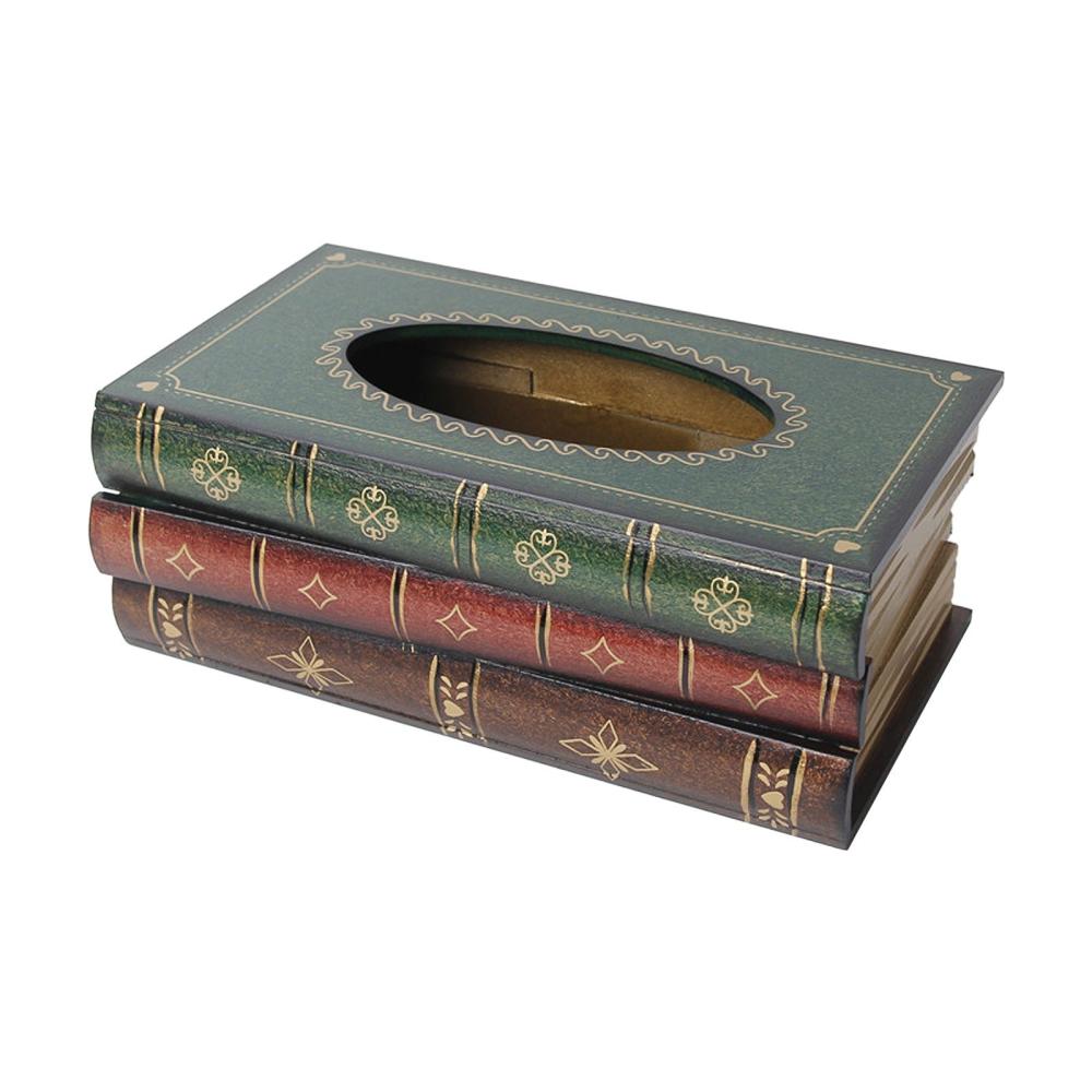 Elegant Antique Book Napkin Holder Novelty Tissue Box Holder for Home Restaurant Green |   Smart Home System Smart Home System Green