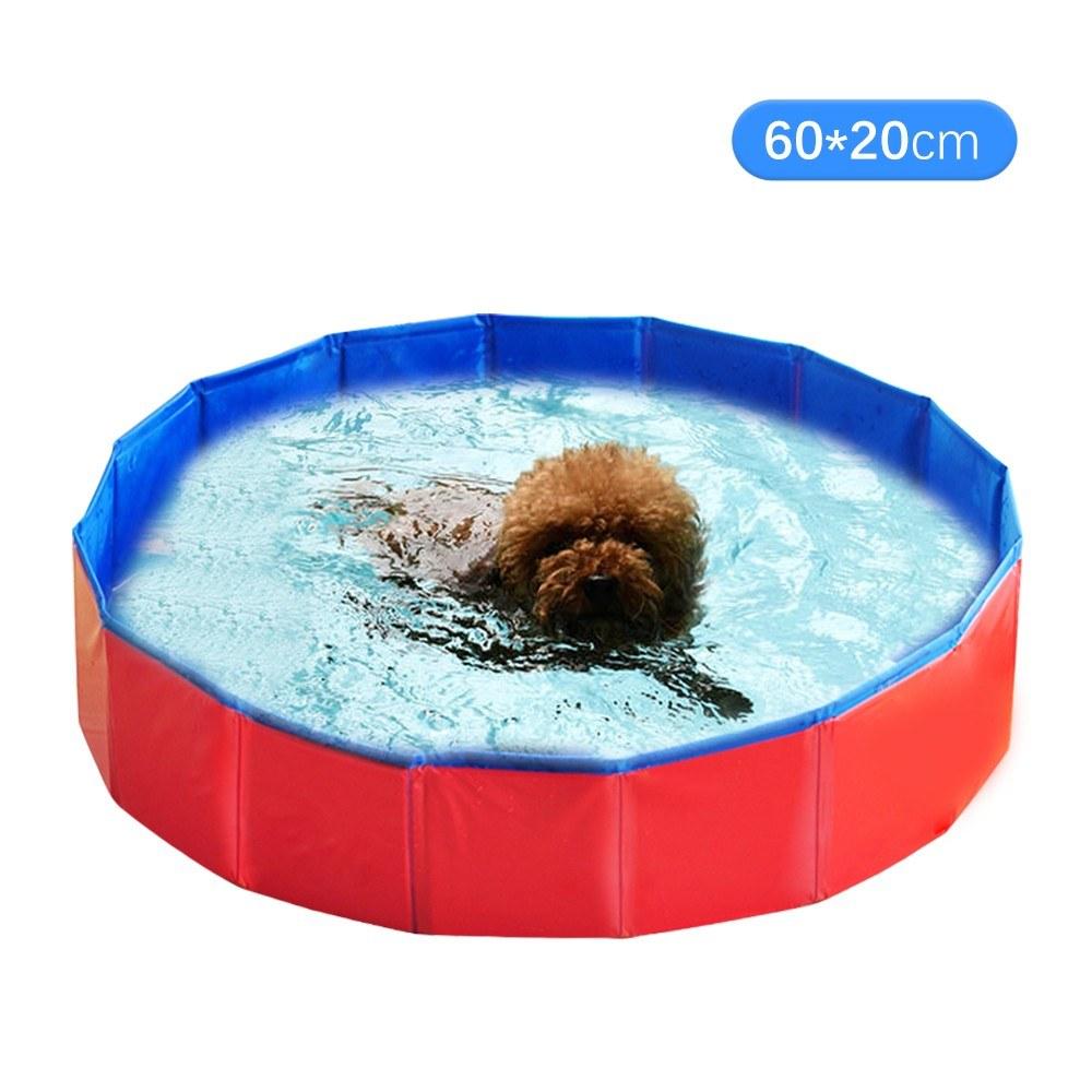 Foldable Pet Bath Pool Collapsible Dog Pool Pet Bathing Tub Pool for Dogs Cats Red |   Smart Home System Smart Home System Red