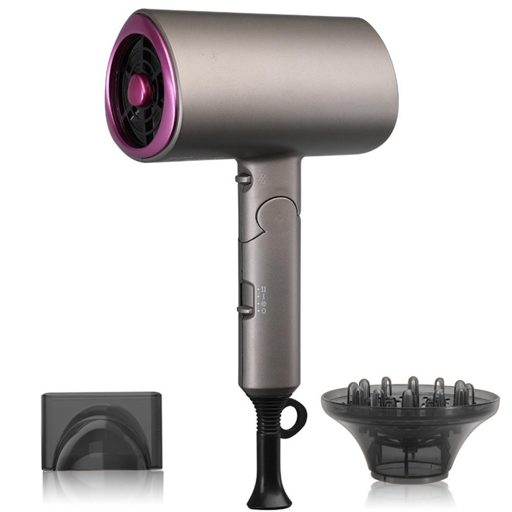 Hair Dryer Professional Folding Portable Household 1800W High Power Hair Blower Hair Drier 3 Variable Speed Gray |   Smart Home System Smart Home System Gray