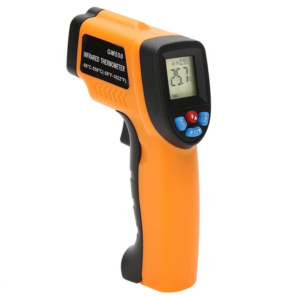 Handheld Non-contact Digital Infrared Thermometer Orange |   Health Monitors & Testing Health Monitors & Testing Health Monitors & Testing