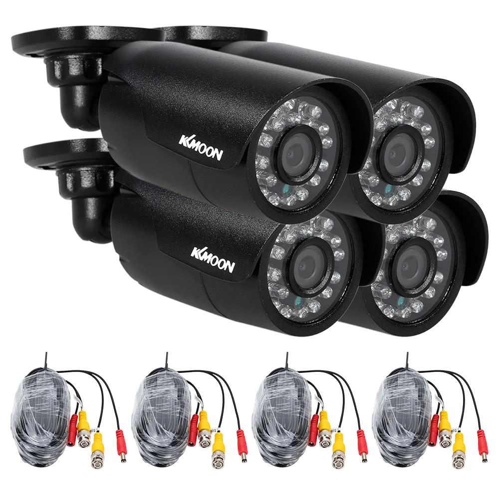 KKmoon 4pcs 800TVL CCTV Outdoor Camera Set IR CUT Bullet Video Surveillance 3.6mm  |   CCTV Cameras CCTV Cameras CCTV Cameras