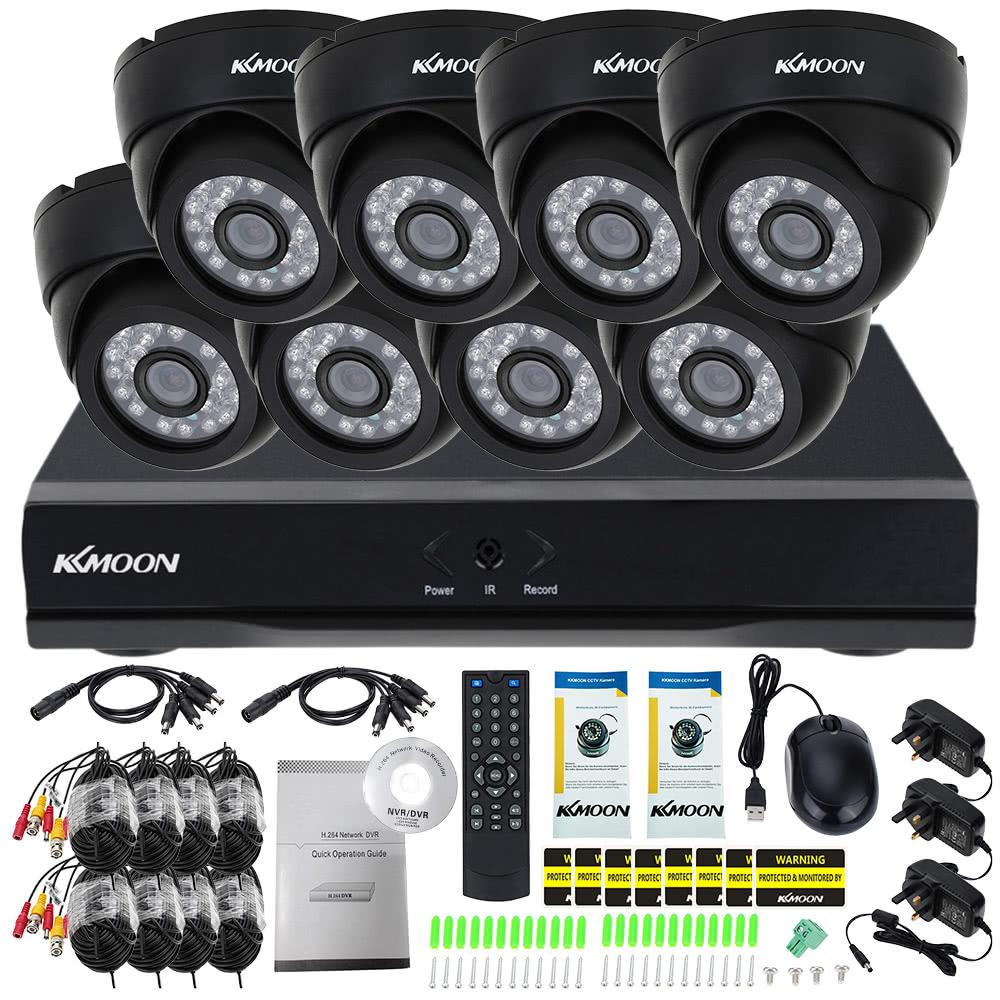 KKmoon® 8CH CCTV Surveillance DVR Security System Black |   CCTV Cameras CCTV Cameras Black