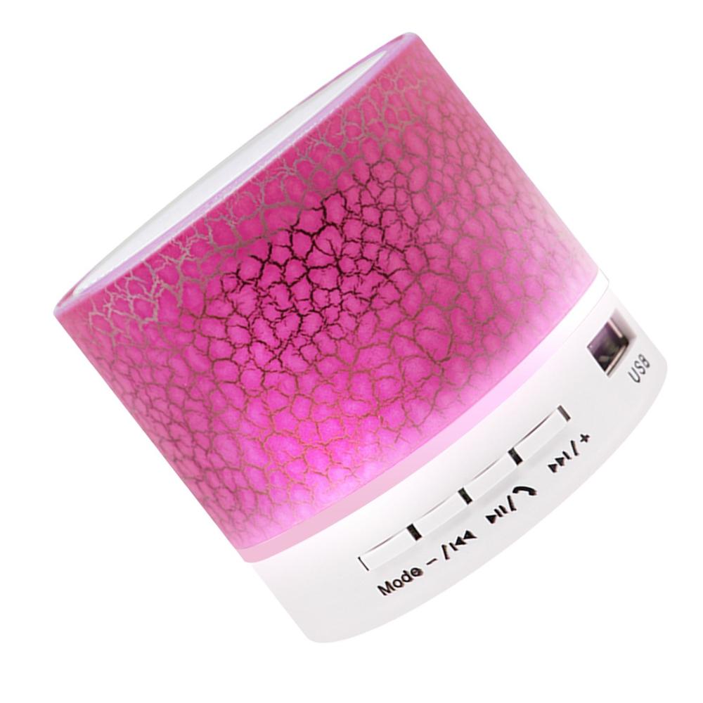 Mini Speaker 7-Color Lights Small Wireless BT Speaker Portable Rechargeable Speaker for Travel Outdoors Home Office Pink |   Smart Home System Smart Home System Pink