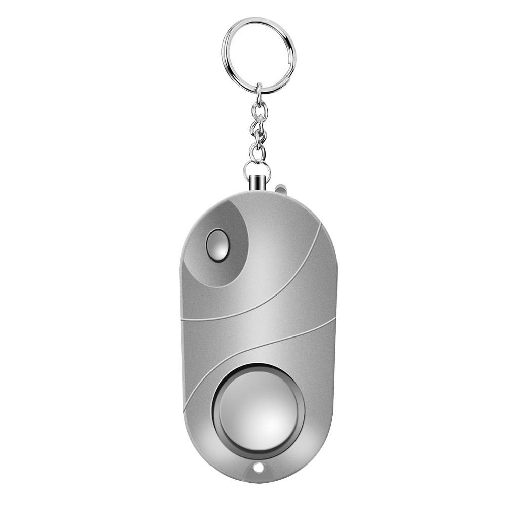 Personal Alarm 120-130dB Safe Sound Emergency Self Defense Security Alarm Keychain LED Flashlight Silver |   Alarm Systems Alarm Systems Alarm Systems