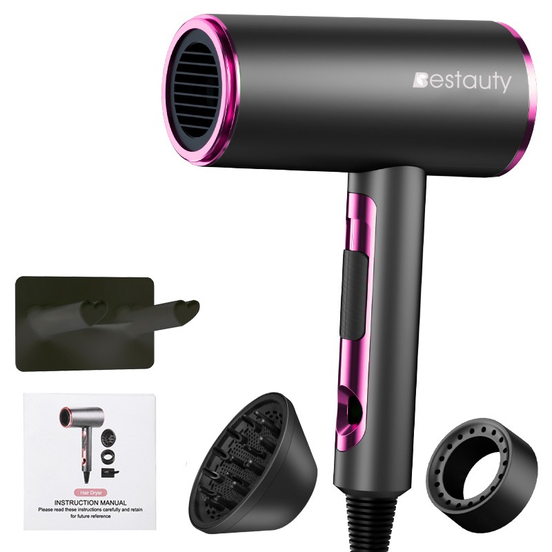 Portable Hair Dryer Water Ions Plus Negative Ions Purple |   Health Monitors & Testing Health Monitors & Testing Health Monitors & Testing