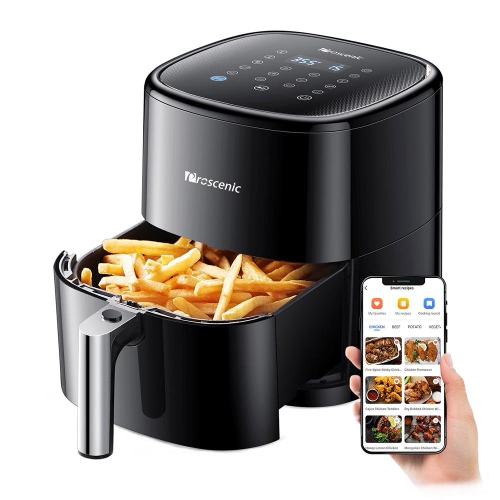 Proscenic T22 Air Fryer Turbo Air Small Oven 5L Capacity 11 Preset Menu and 100+ Online Recipes APP Voice Control Shake Reminder & Preheat for French Fries Dried Beef Steak  |   Small Appliances Kitchen & Dining Small Appliances