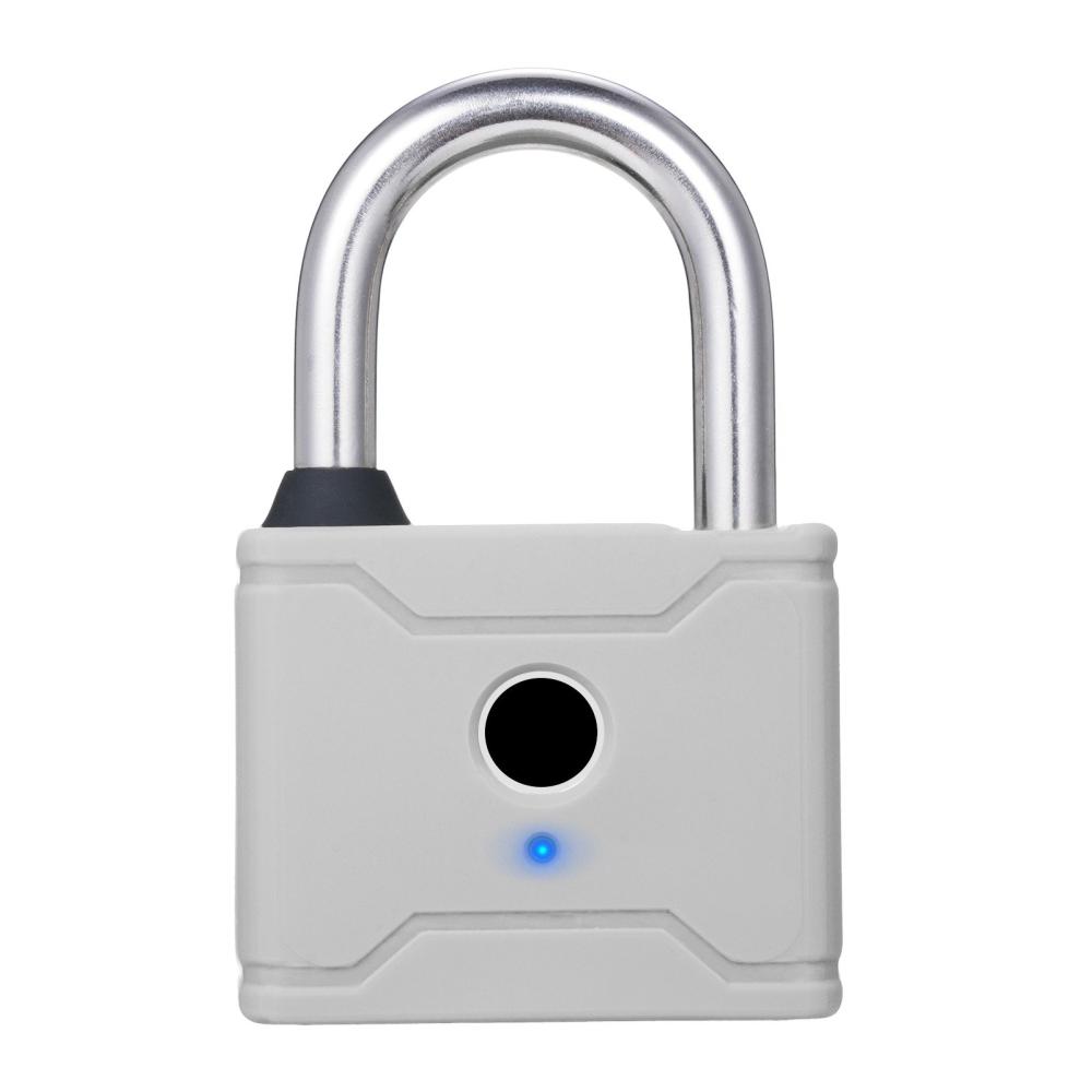 T1006D Smart Fingerprint Padlock Rechargeable Keyless 20 Fingerprints Emergency Unlocking Easy Operation IP65 Waterproof Anti-theft Security Padlock Door Luggage Backpack Lock Grey |   Alarm Systems Alarm Systems Alarm Systems