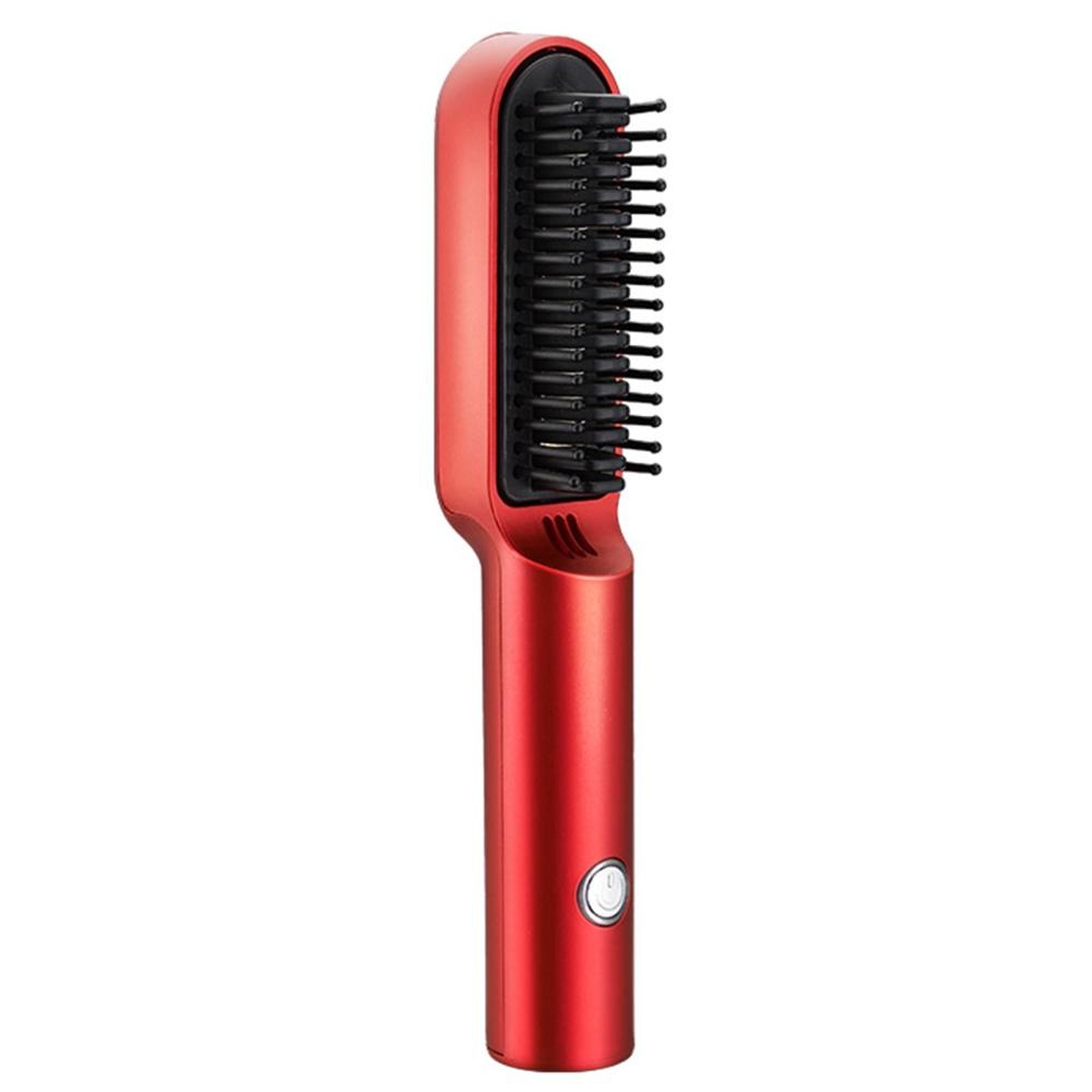 USB Cordless Hair Straightener Comb Red |   Smart Home System Smart Home System Red