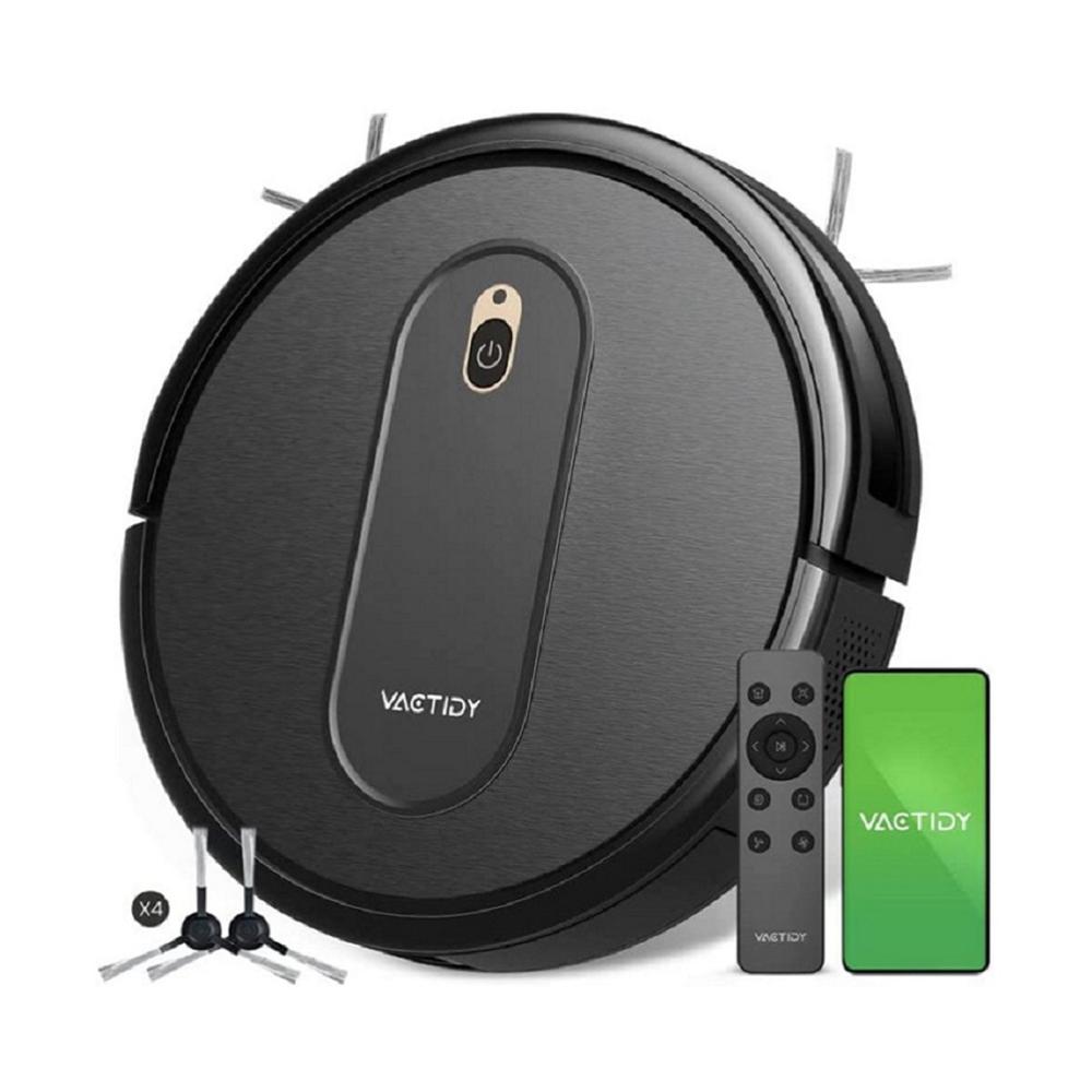 Vactidy T6 Robot Vacuum Cleaner 2000PA Strong Suction Power 120 Minutes Running Time Self-Charging Slim Body and Low Noise Compatible with Alexa & Google Assistant & App Control Robot Vacuum Cleaner with Remote Control for Carpets and Hard Floors  |   Vacuum Cleaners Smart Living Vacuum Cleaners