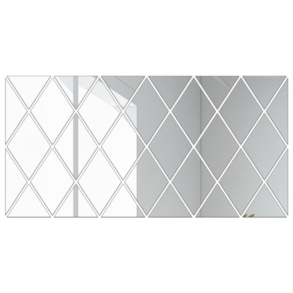 Wall Decals Wall Sticker Diamond Mirror Reflective Design Silver |   Smart Home System Smart Home System Silver