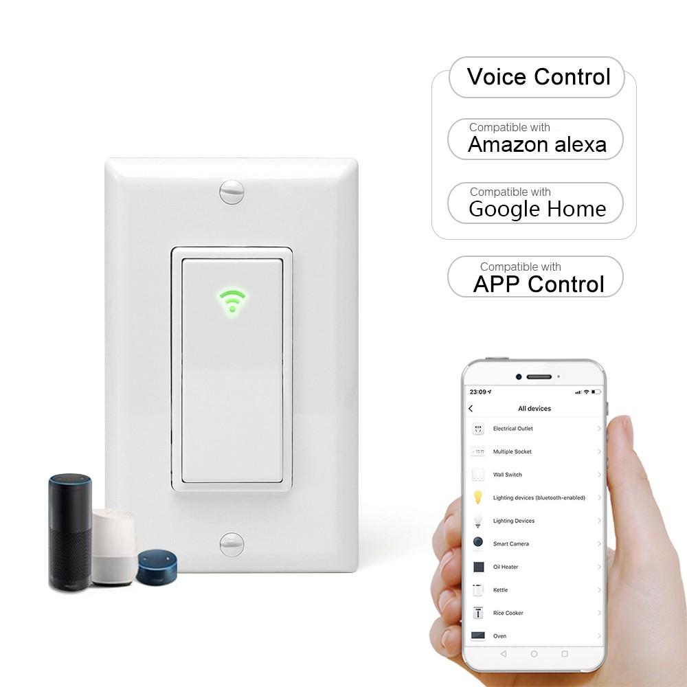 Wi-Fi Smart In-wall Light Switch White1 |   Smart Home System Smart Home System Smart Home System