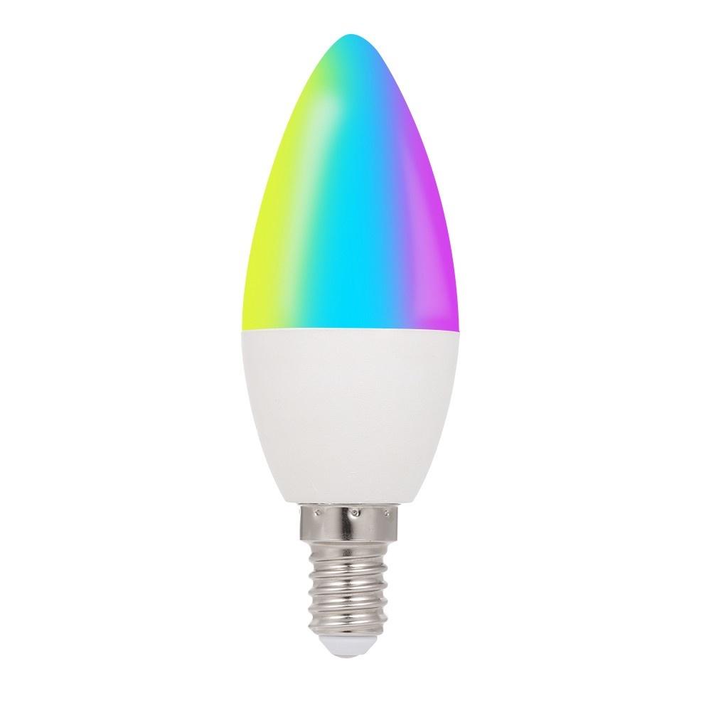 WiFi Smart Bulb RGB+W+C LED Candle Bulb White |   Smart Home System Smart Home System Smart Home System